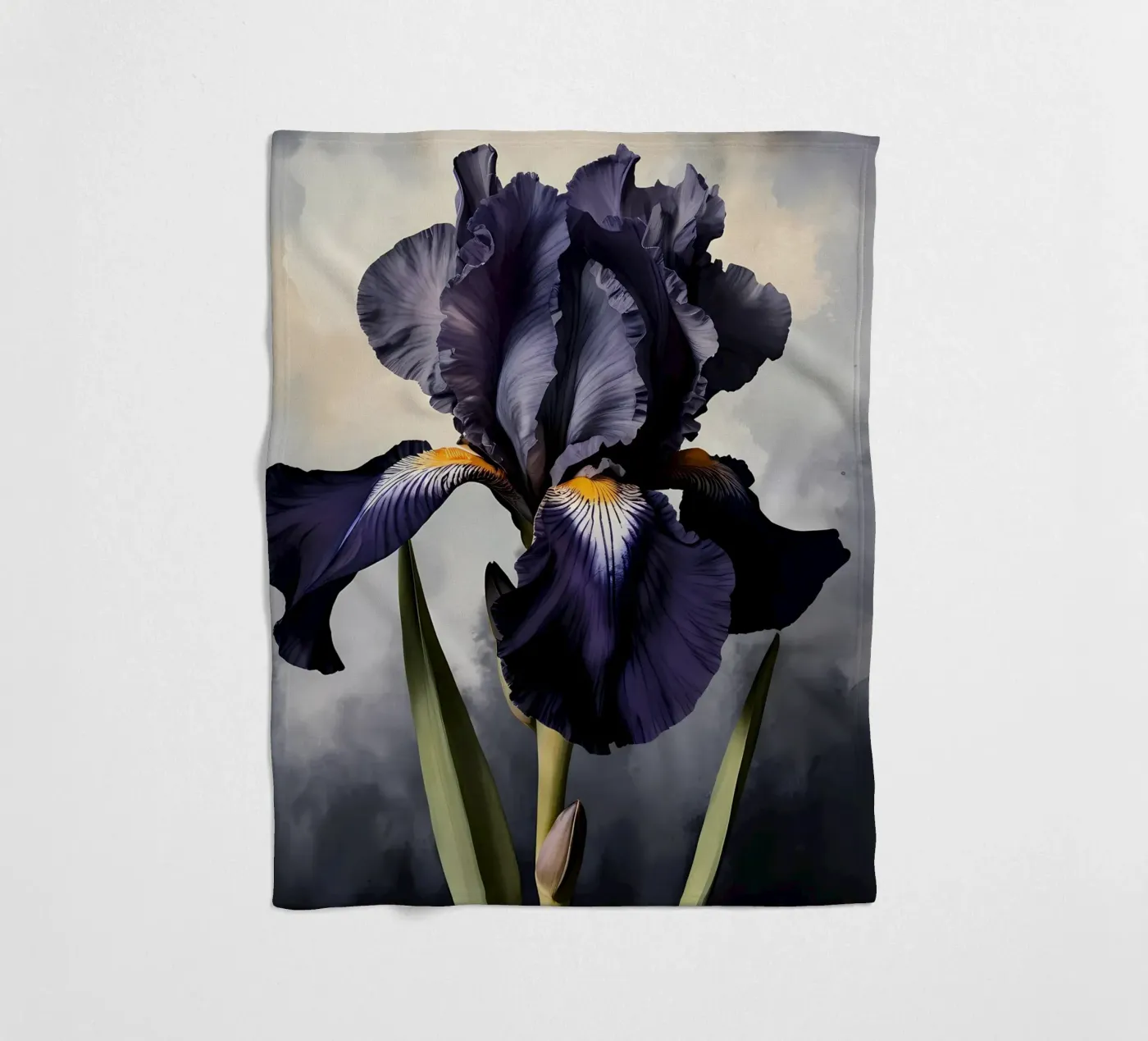 Iris nero coperta in pile da Artistic-shop