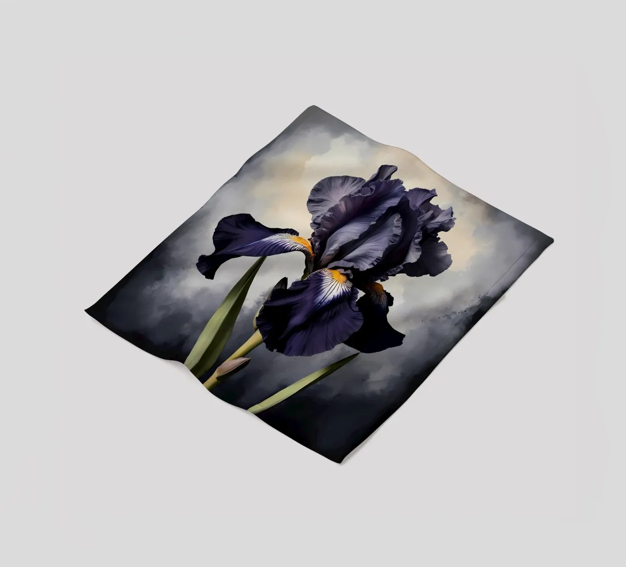 Black Iris Fleecedecke von Artistic-shop