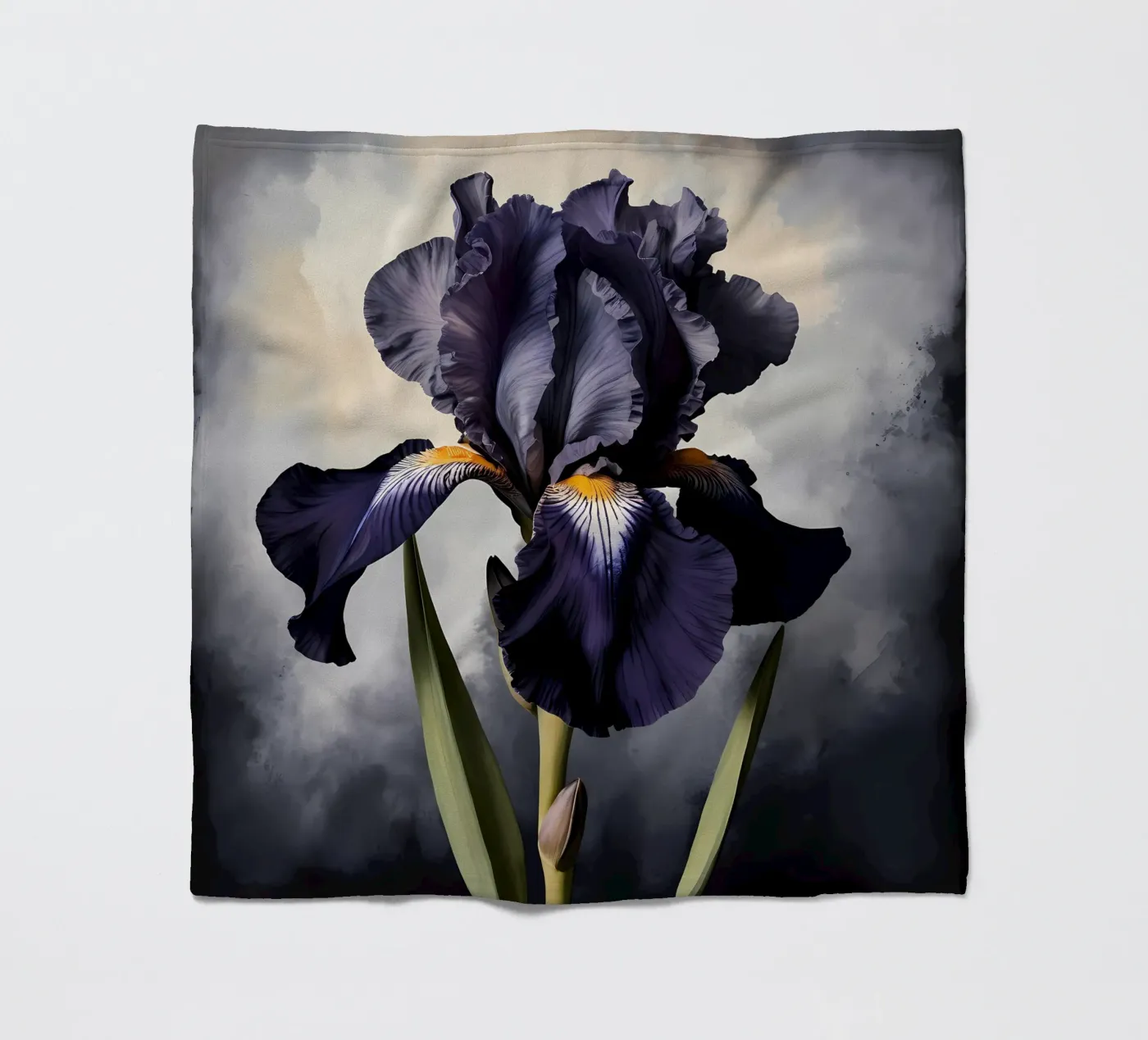 Iris nero coperta in pile da Artistic-shop