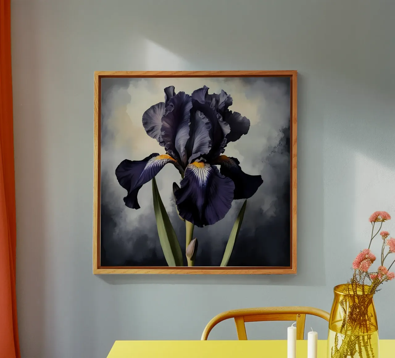 Zwarte Iris acryl van Artistic-shop