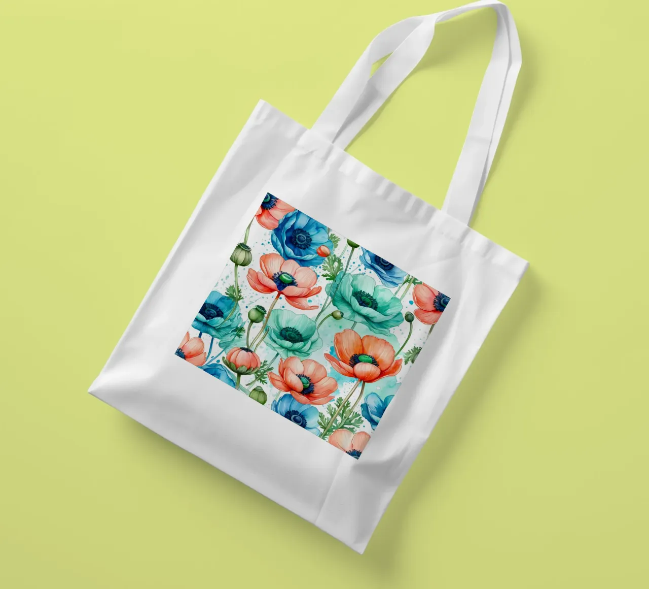 Anemoni ad acquerello borsa in juta da Artistic-shop