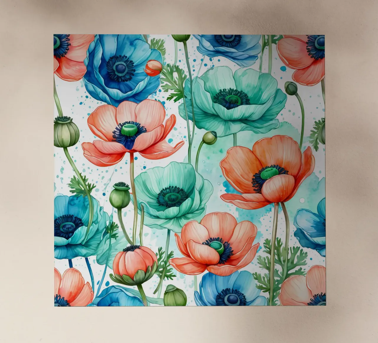 Anemoni ad acquerello pellicola backlit da Artistic-shop
