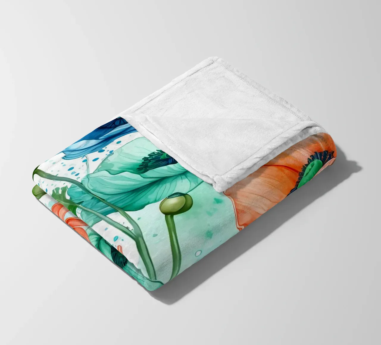 Anemoni ad acquerello coperta in pile da Artistic-shop