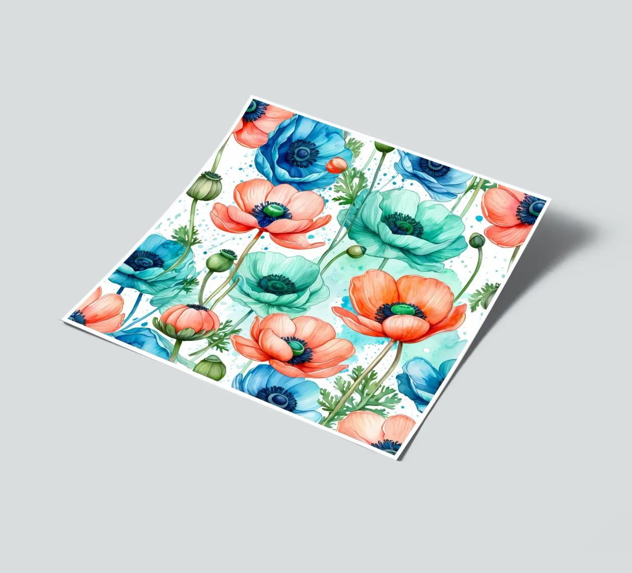 Watercolour Anemones sticker sheet by Artistic-shop