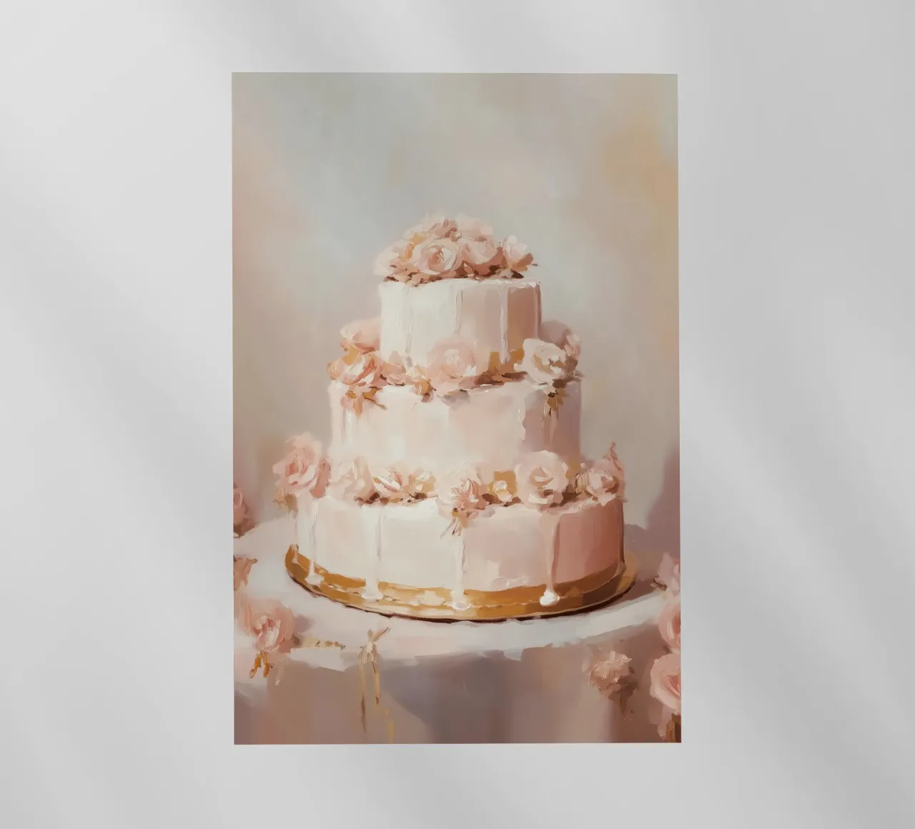 Torta floreale rosa pellicola backlit da Melloi Art Print