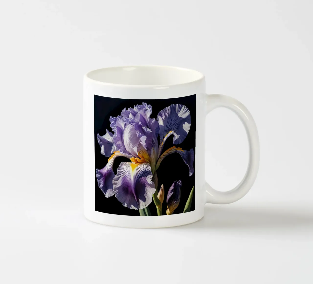 Iris Elegance ceramic mug by Artistic-shop