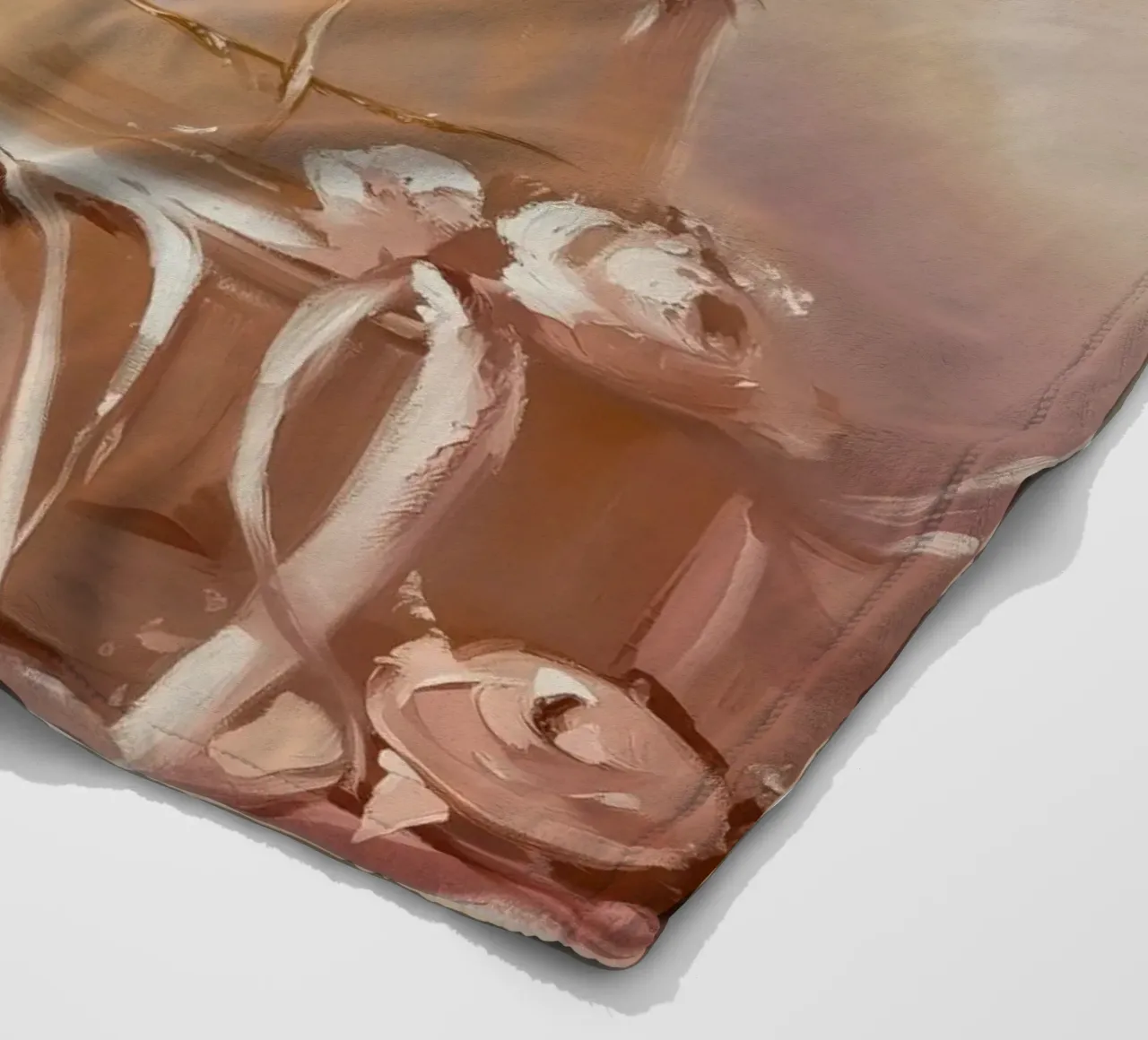 Torta a quattro piani con fiori rosa coperta in pile da Melloi Art Print