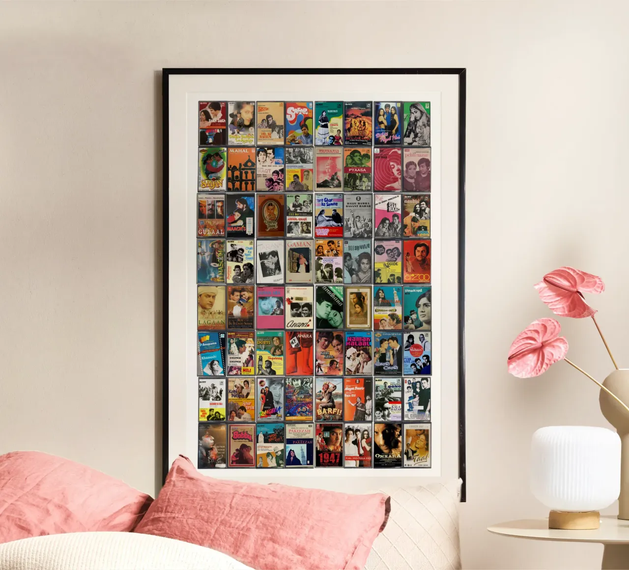 Il meglio di Bollywood - Classiche colonne sonore di Bollywood Arte poster con telaio in plastica da MrMustardPrints