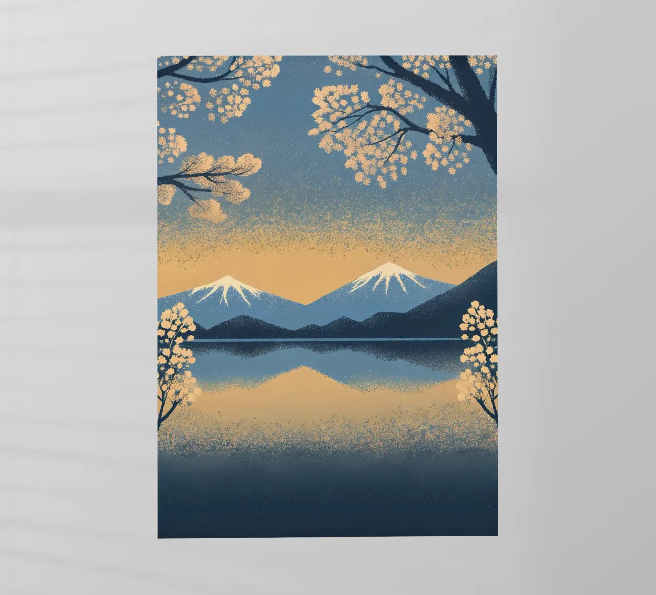 Serenità Fuji e Sakura pellicola backlit da Artistic-shop