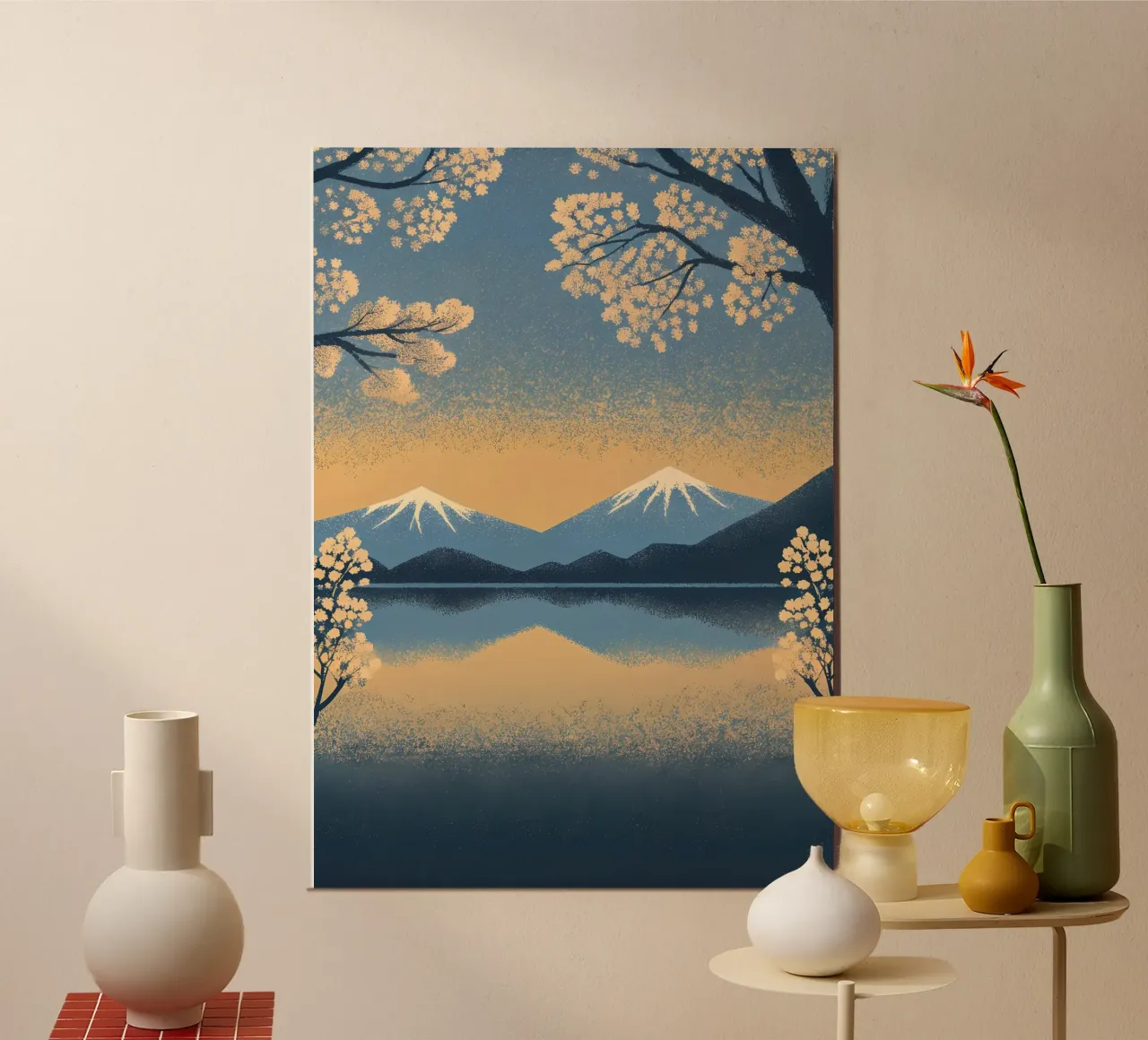 Serenità Fuji e Sakura alluminio dibond da Artistic-shop