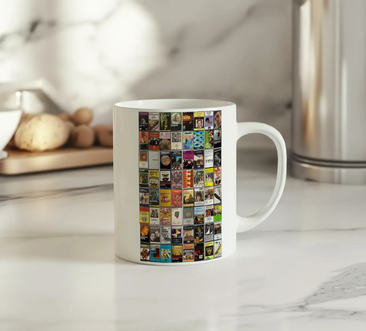 The Best of the 1960s - 60s Music Album Covers Art ceramic mug by MrMustardPrints