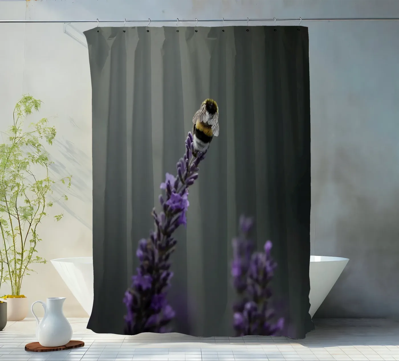 Hummel Duschvorhang von Tom's Wildlife