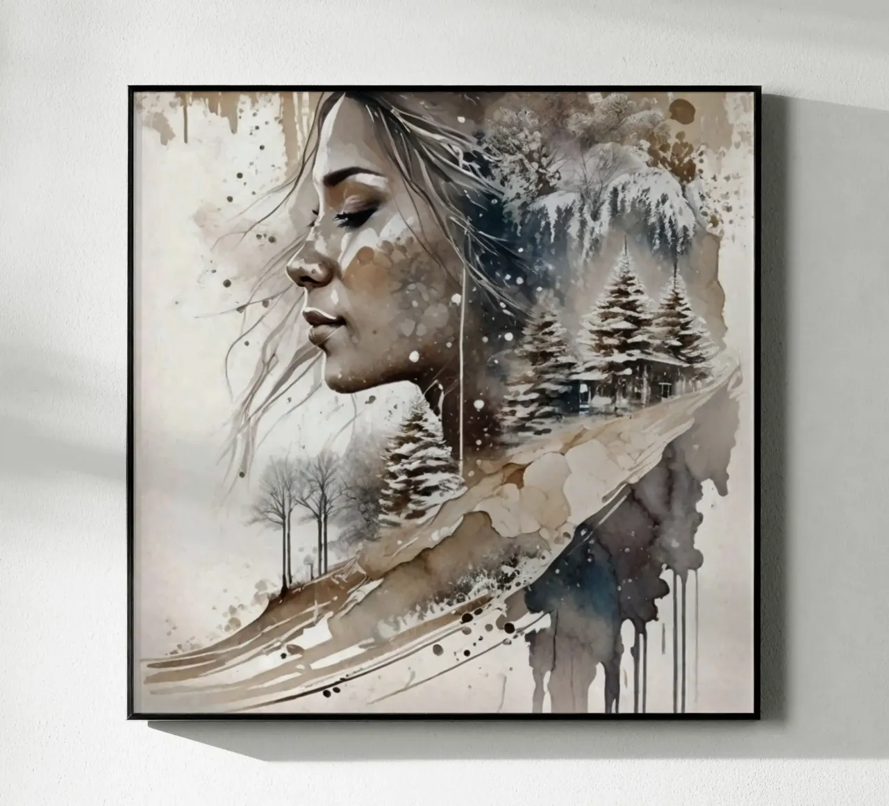 Bella donna in un paese delle meraviglie invernale II plexiglass da ArtDesign by KBK