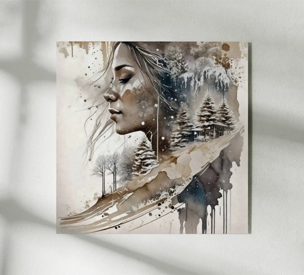 Bella donna in un paese delle meraviglie invernale II plexiglass da ArtDesign by KBK