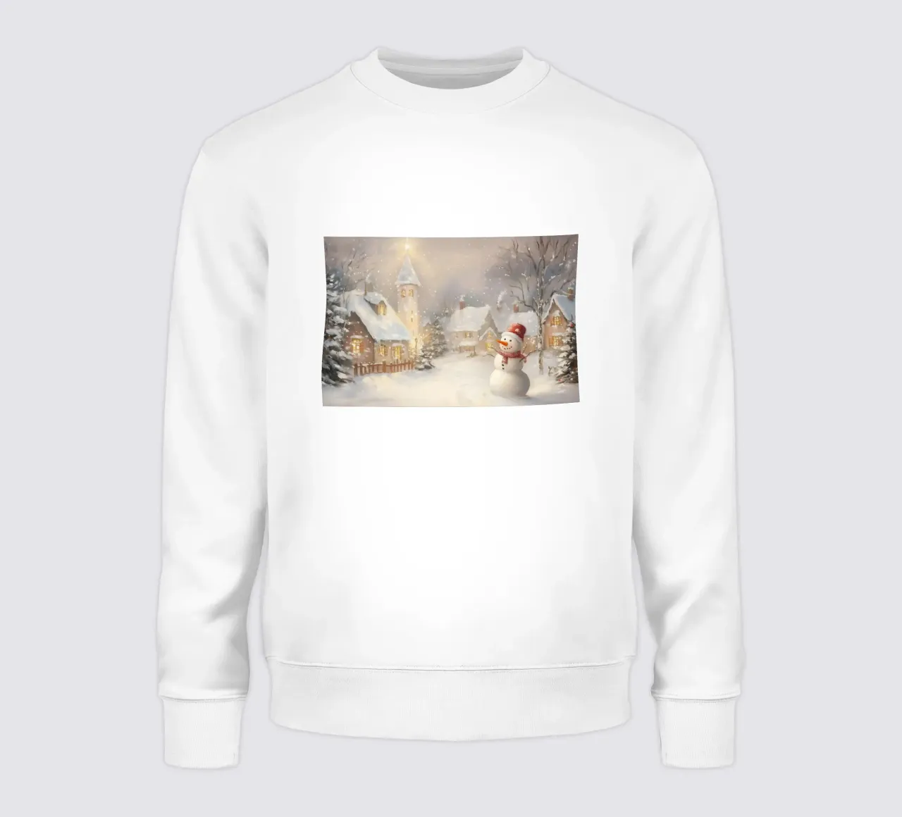 Accogliente villaggio invernale felpa da Melloi Art Print