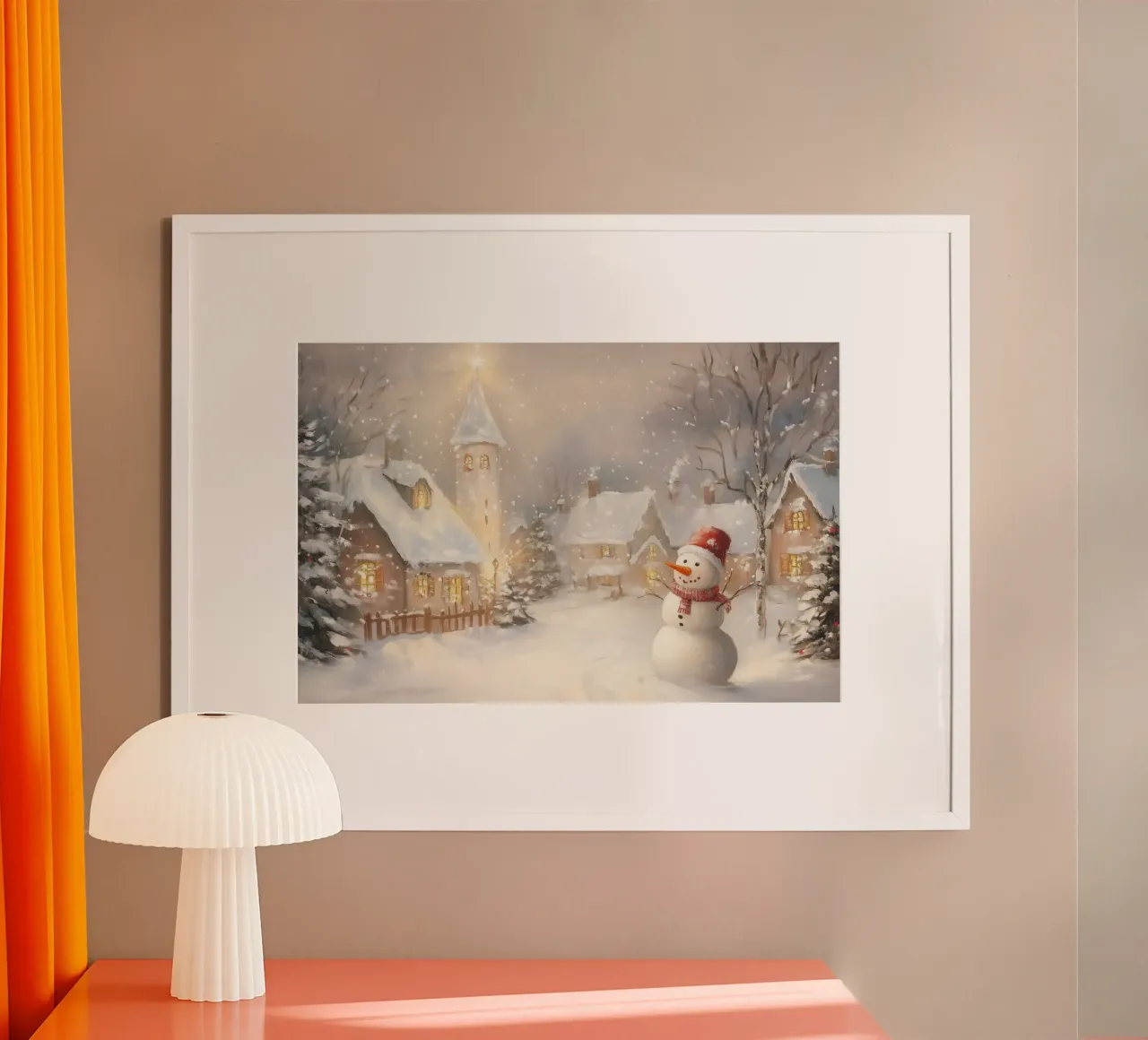 Accogliente villaggio invernale poster da Melloi Art Print