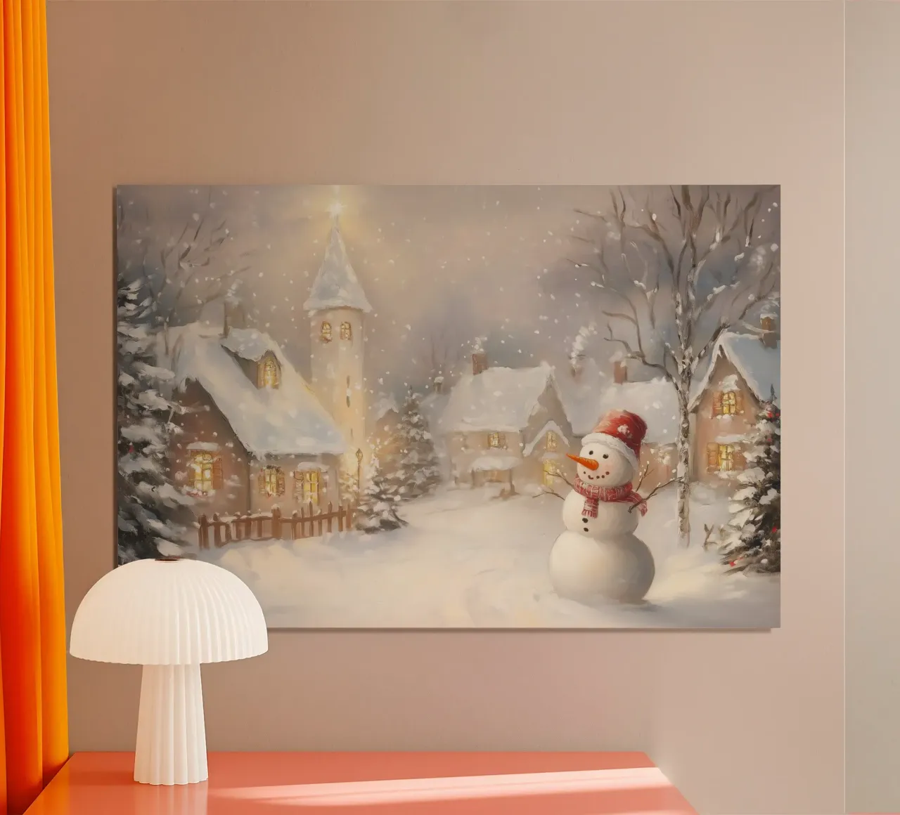 Accogliente villaggio invernale poster da Melloi Art Print