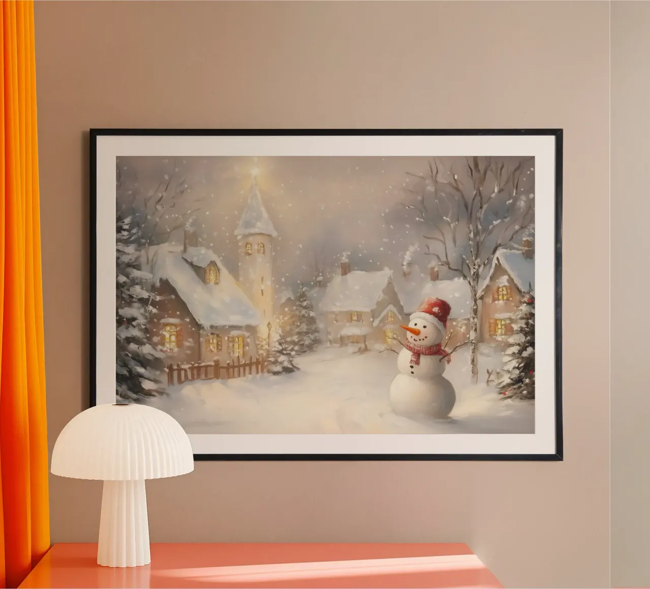 Accogliente villaggio invernale poster da Melloi Art Print