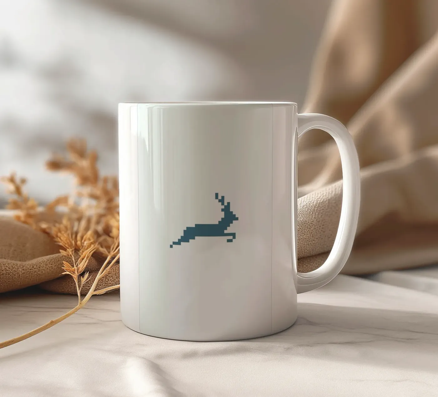 Pixel Stag ceramic mug by Studio One