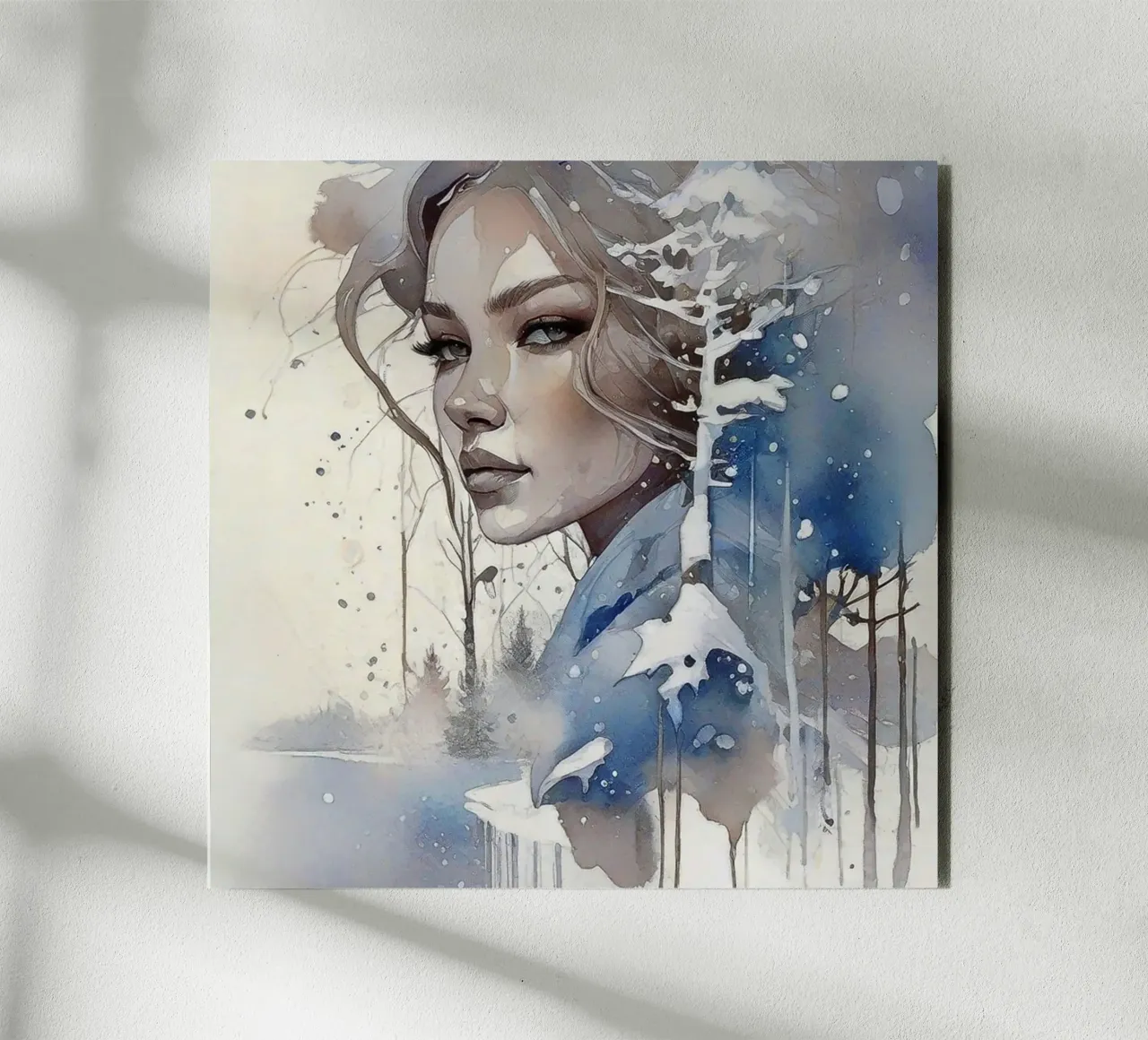 Bella donna in un paese delle meraviglie invernale III alluminio dibond da ArtDesign by KBK