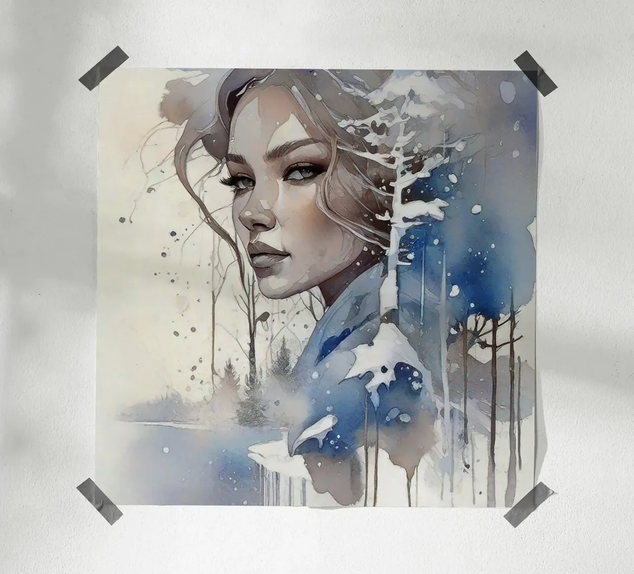 Bella donna in un paese delle meraviglie invernale III carta hahnemühle da ArtDesign by KBK