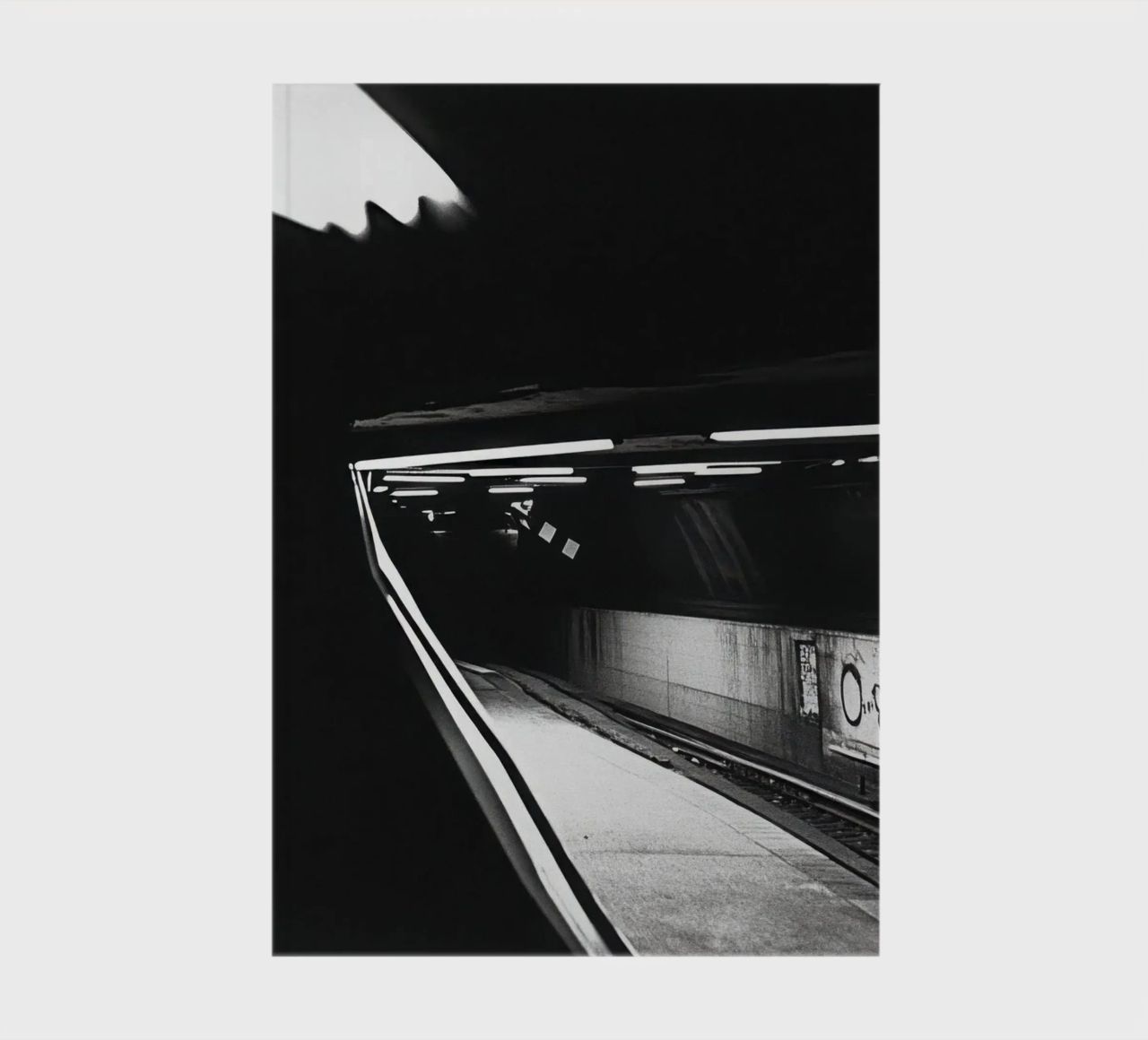 Dark and inaccessible metro platform notebook by Black & White