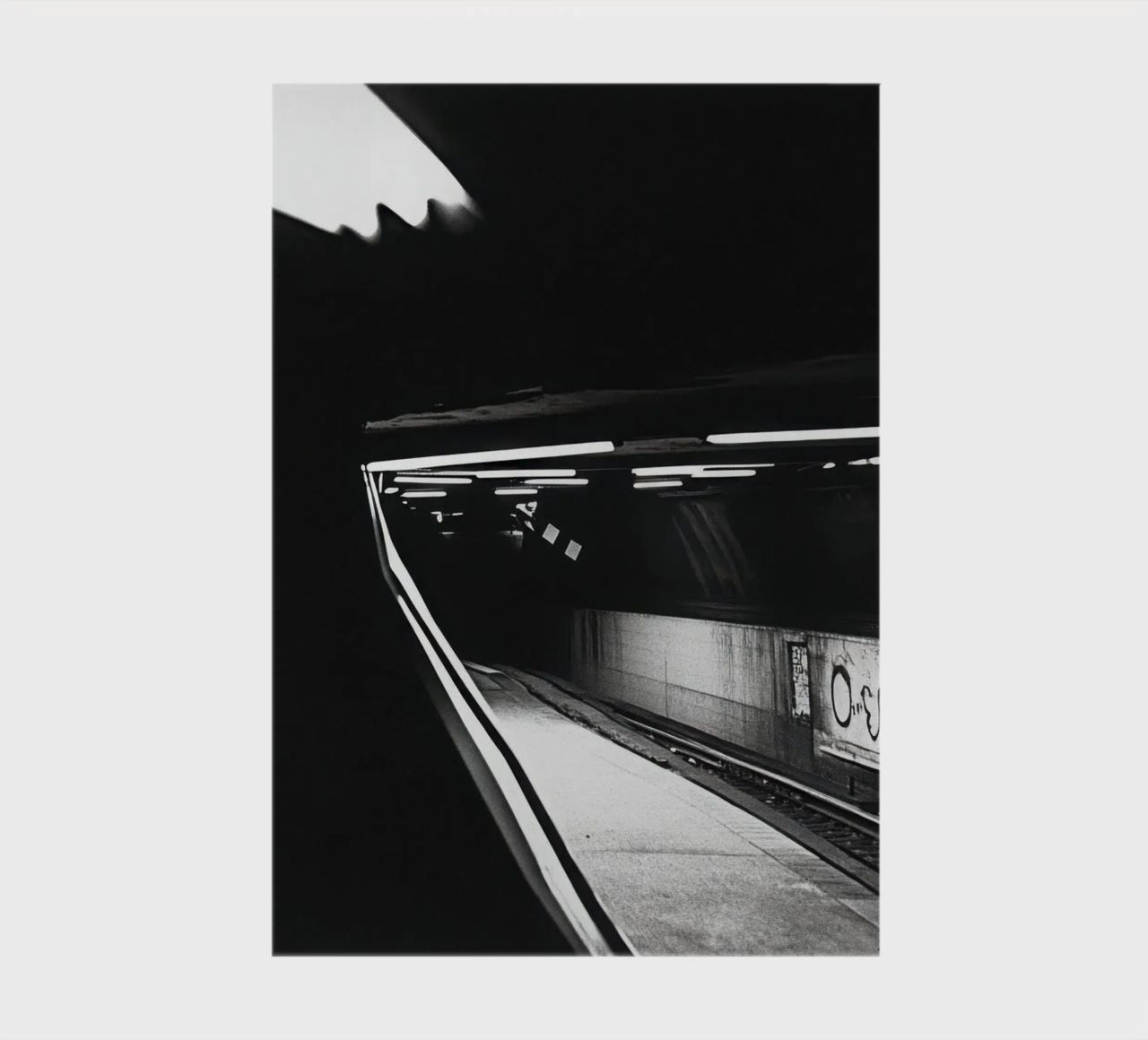 Dark and inaccessible metro platform notebook by Black & White