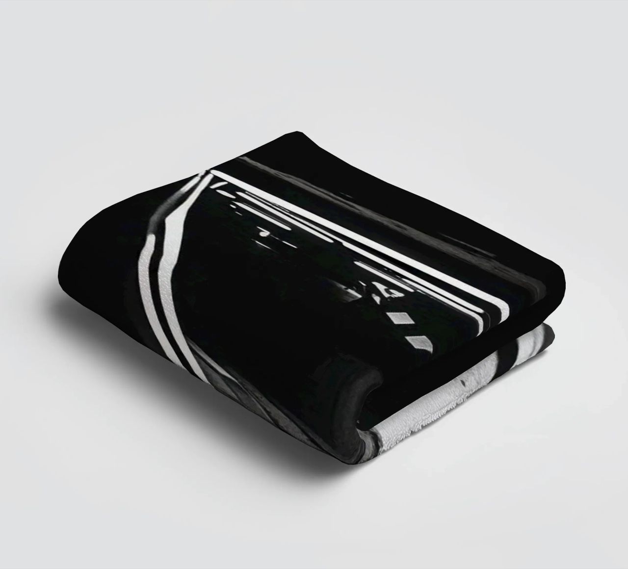 Dark and inaccessible metro platform towel by Black & White