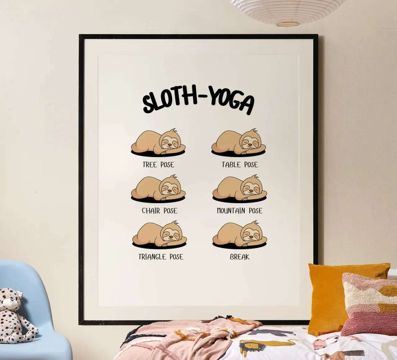 Yoga del bradipo II poster da ArtDesign by KBK