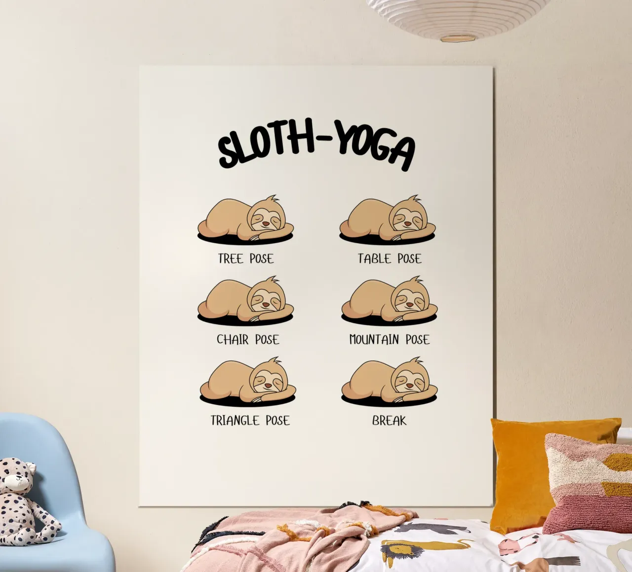Yoga del bradipo II poster da ArtDesign by KBK