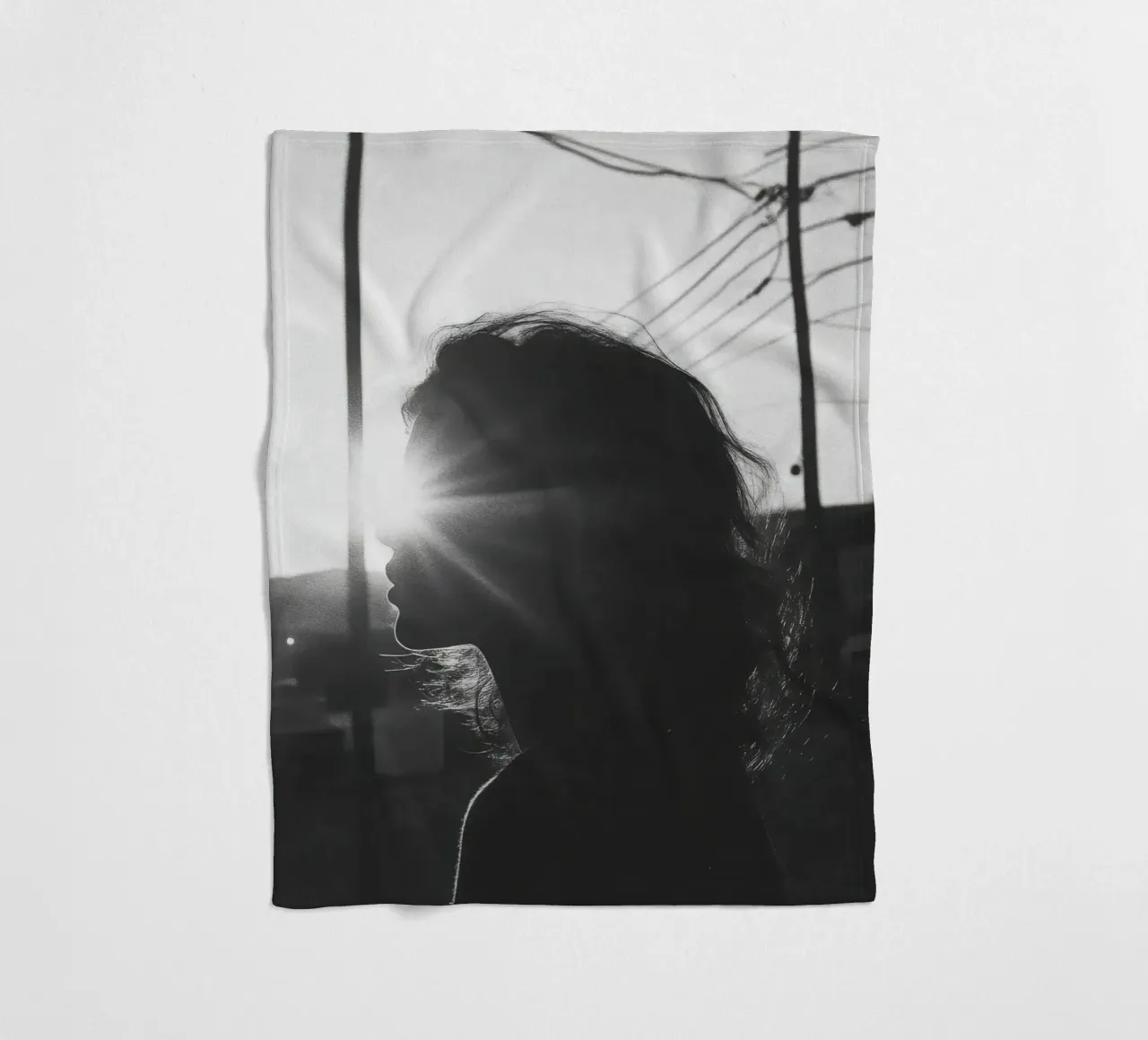 Licht Fleecedecke von Black & White