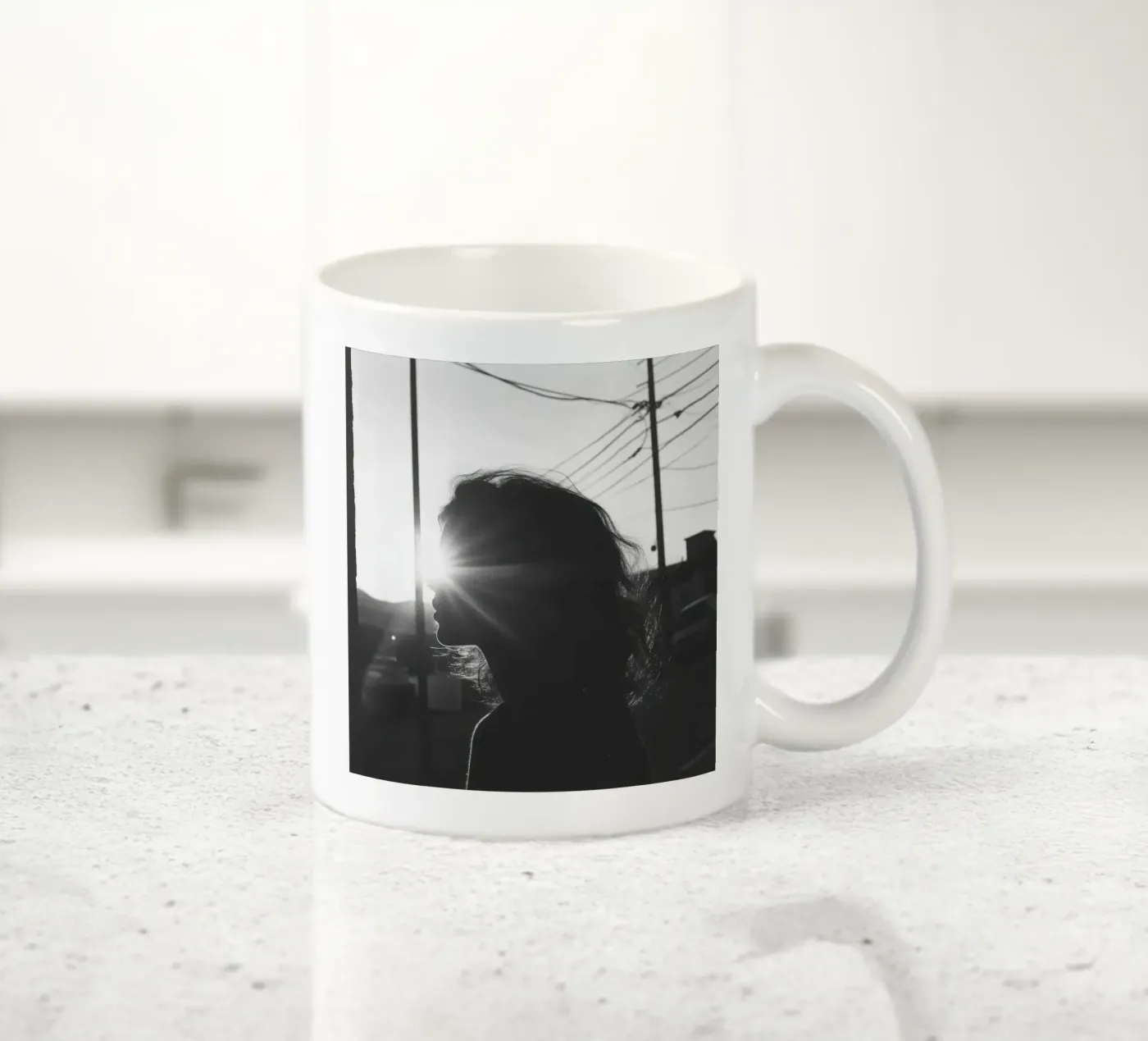 Light ceramic mug by Black & White