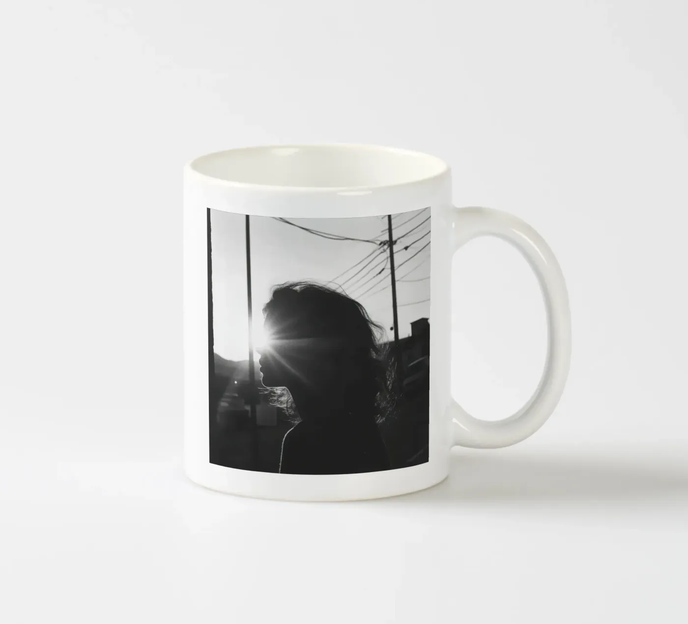 Light ceramic mug by Black & White