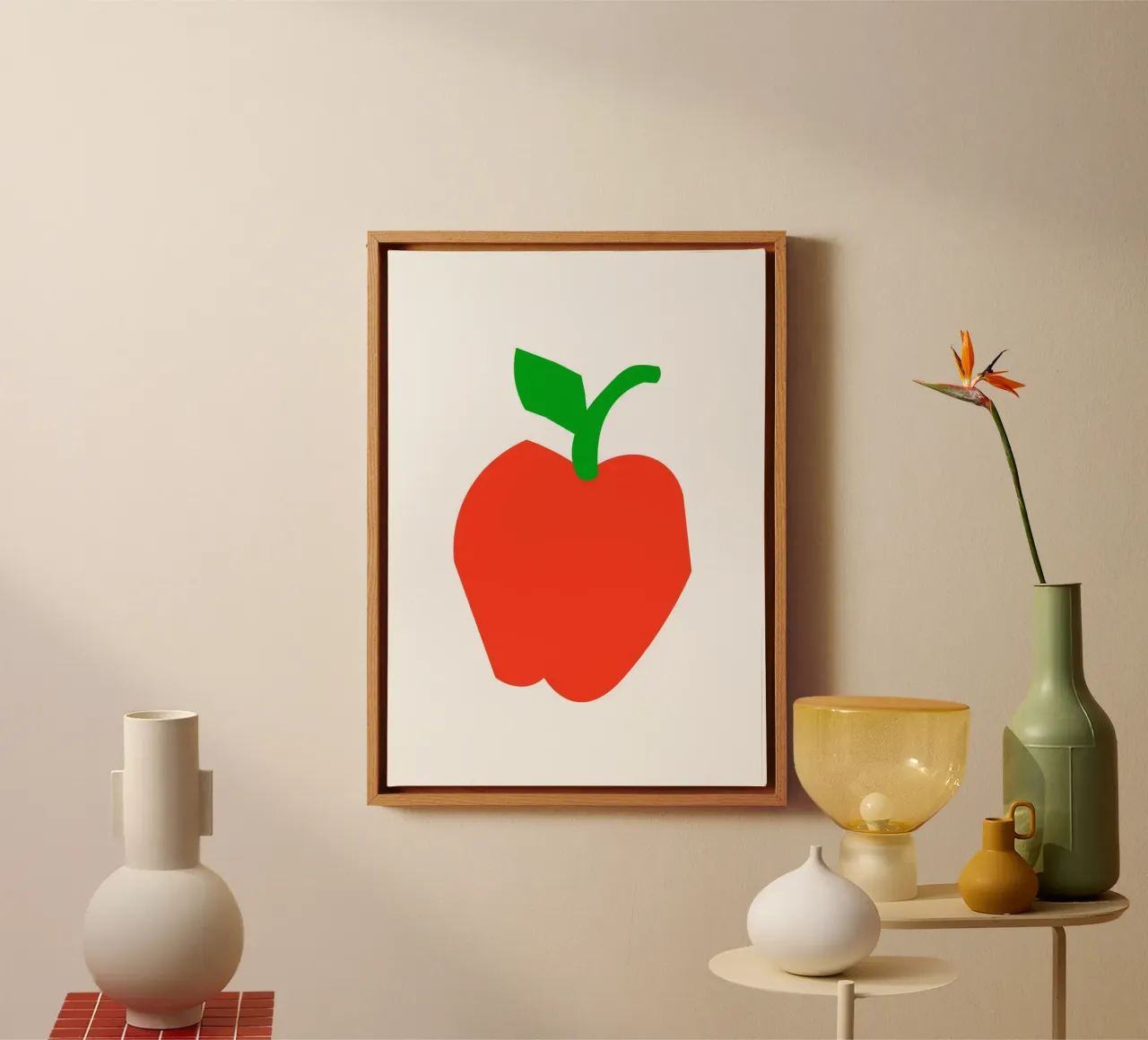 Red Apple tela con Cornice a cassetta da ramosashop