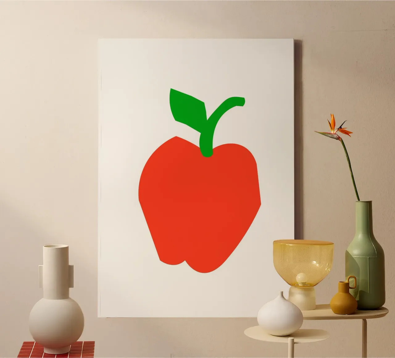 Red Apple tela con Cornice a cassetta da ramosashop