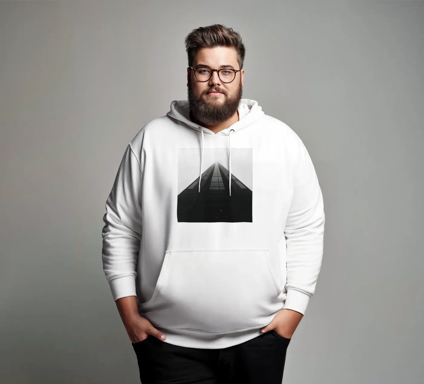 Perspective hoodie by Black & White