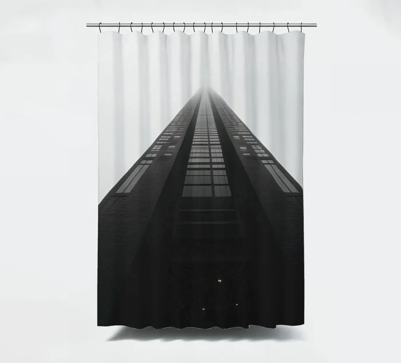 Perspectief douchegordijn van Black & White