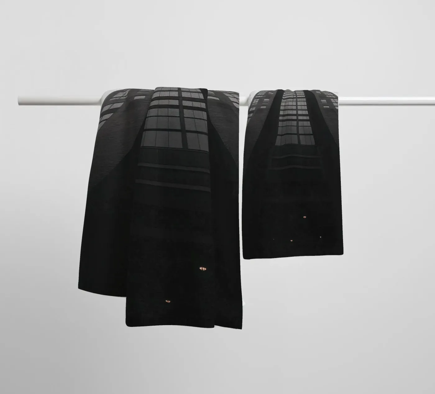 Perspectief badhanddoek van Black & White