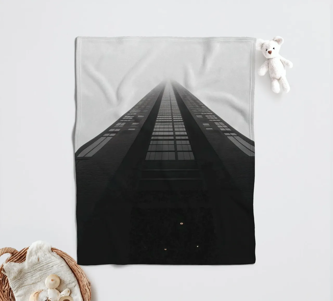 Perspective Fleecedecke von Black & White