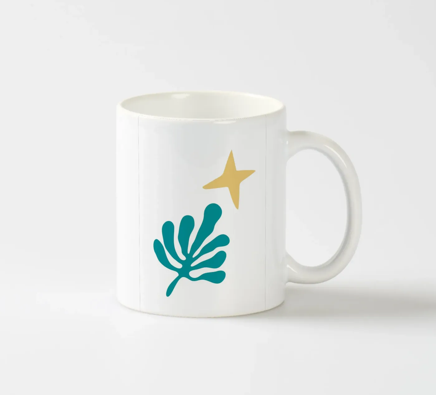 abstract leaf ceramic mug by ramosashop
