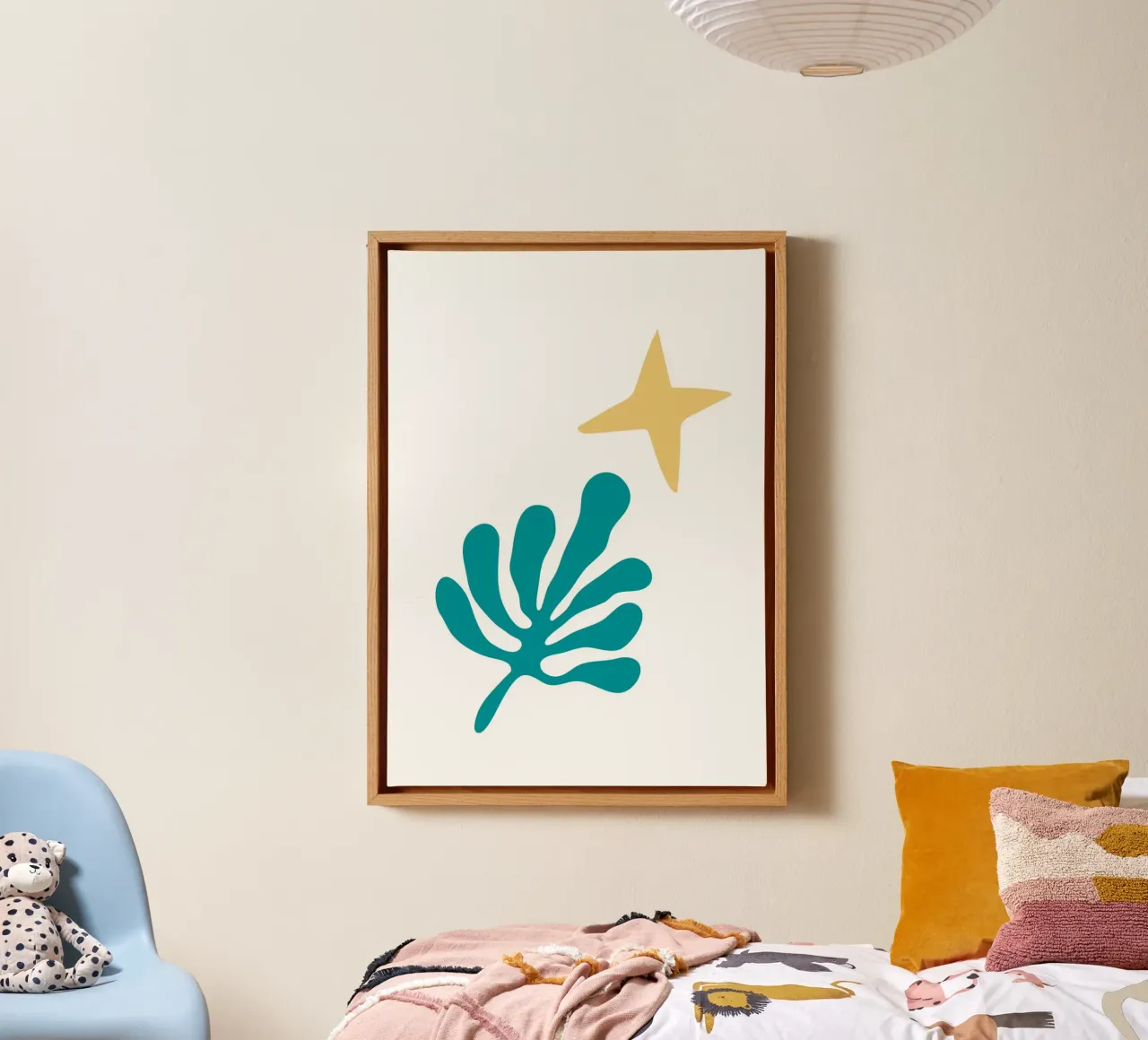 abstract leaf tela con Cornice a cassetta da ramosashop