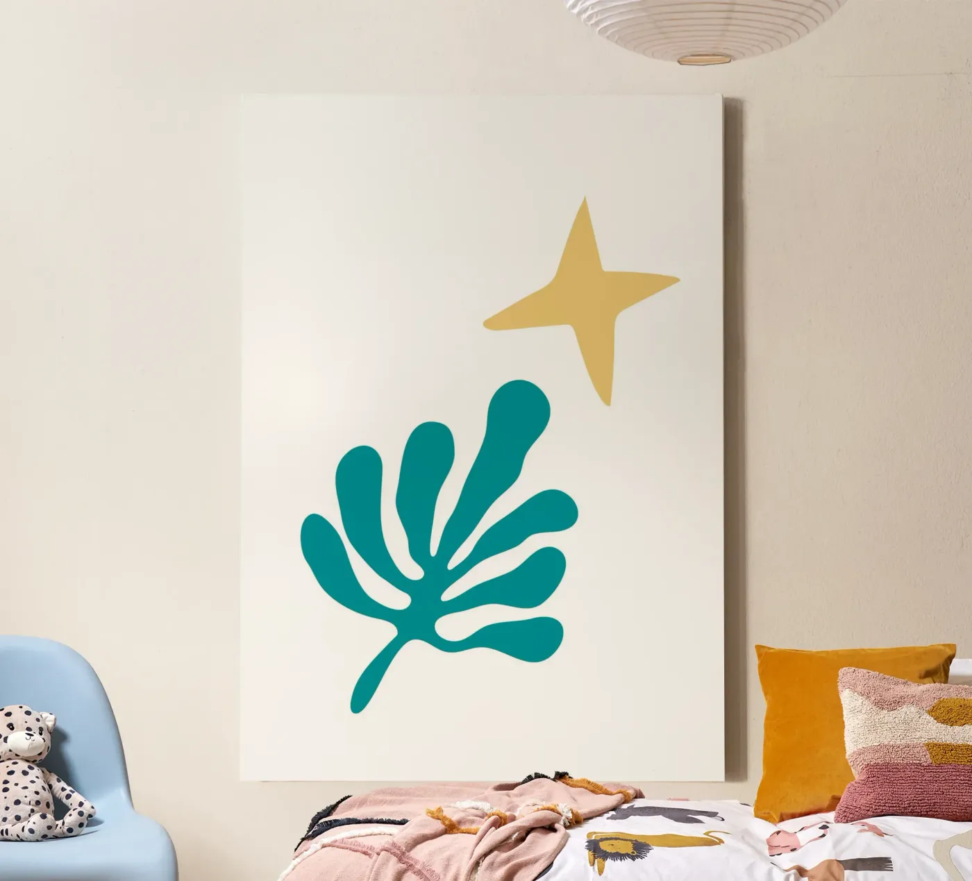 abstract leaf canvas by ramosashop