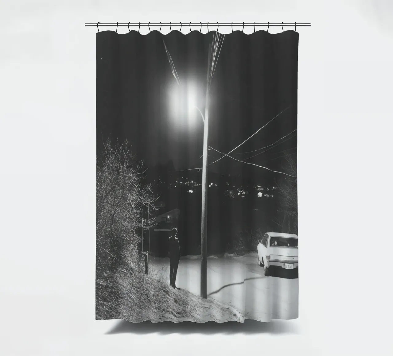 Notte d'inverno tenda da doccia da Black & White