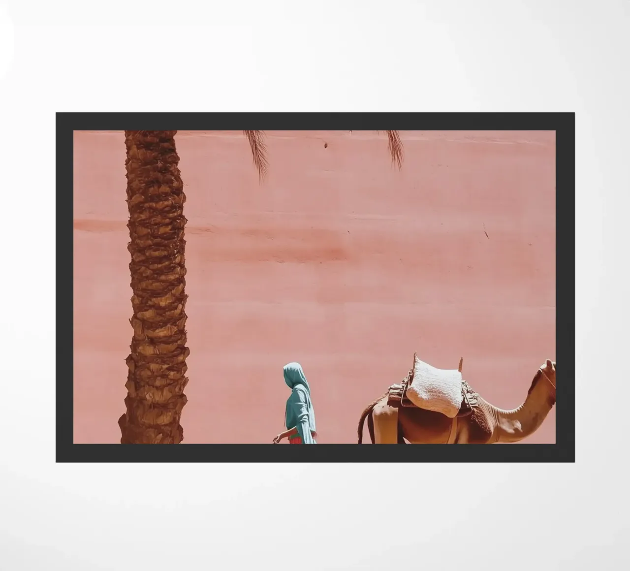 Beduino e cammello nel deserto - Collezione Marrakech zerbino da Conde Arte