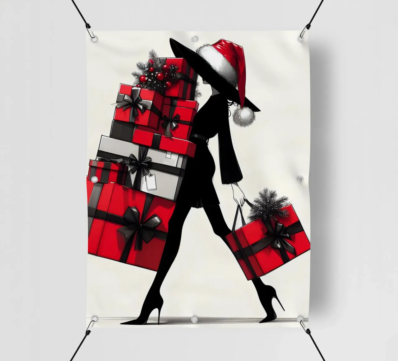 SHOPPING NATALIZIO DELL'ULTIMO MINUTO telo in pvc da ARTOMATIC