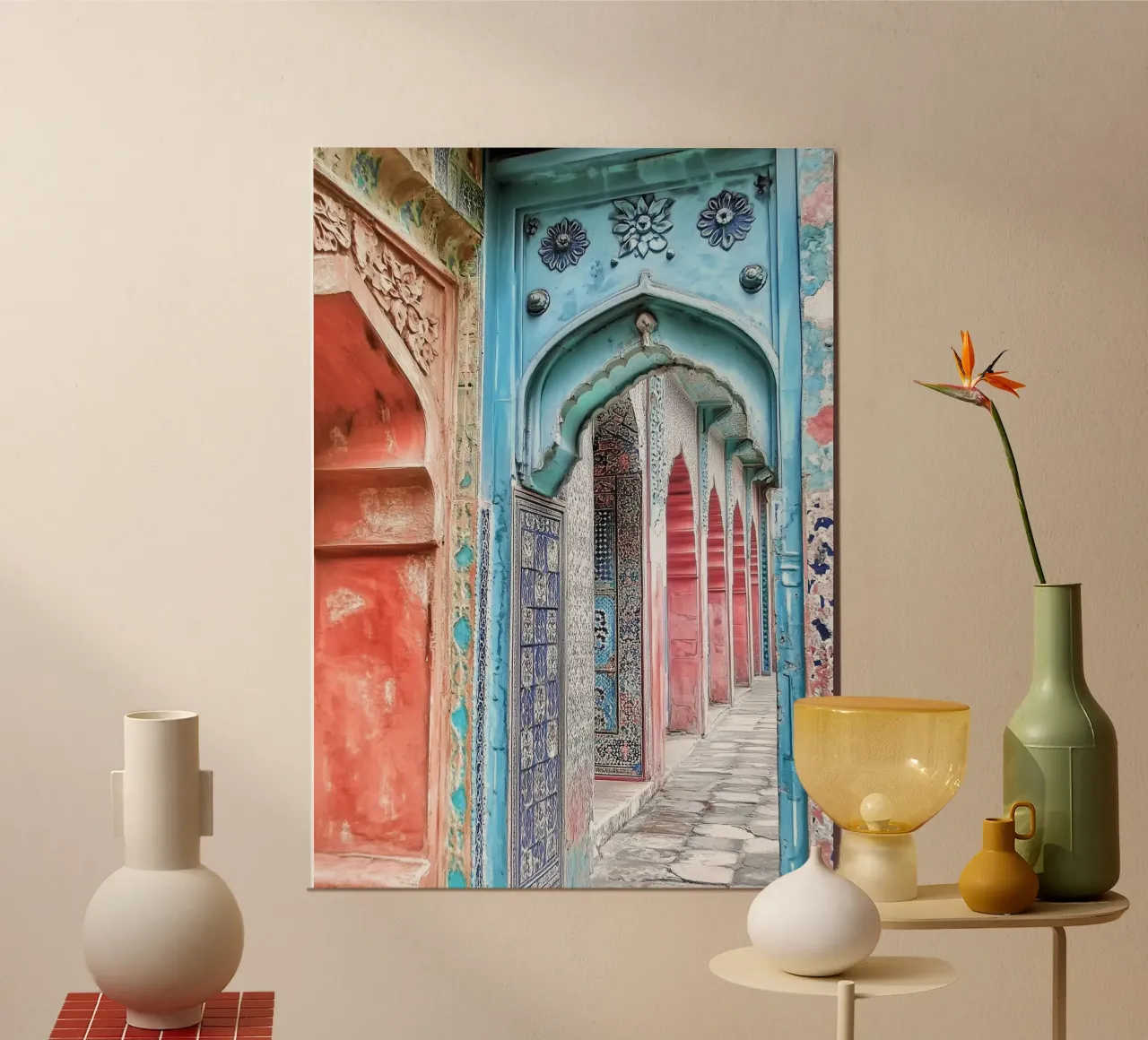 Archi Architettura araba - Collezione Marrakech poster con telaio in alluminio da Conde Arte
