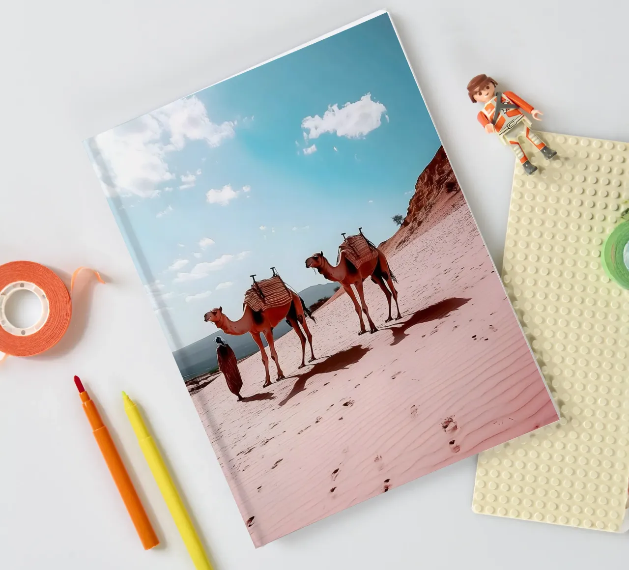 Camels in the desert - Marrakesh Collection notebook by Conde Arte