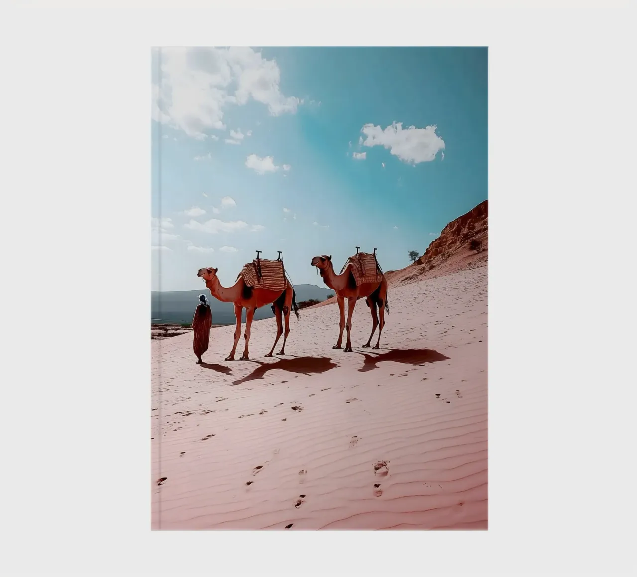 Camels in the desert - Marrakesh Collection notebook by Conde Arte