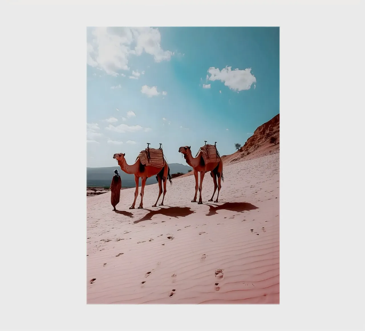 Camels in the desert - Marrakesh Collection notebook by Conde Arte