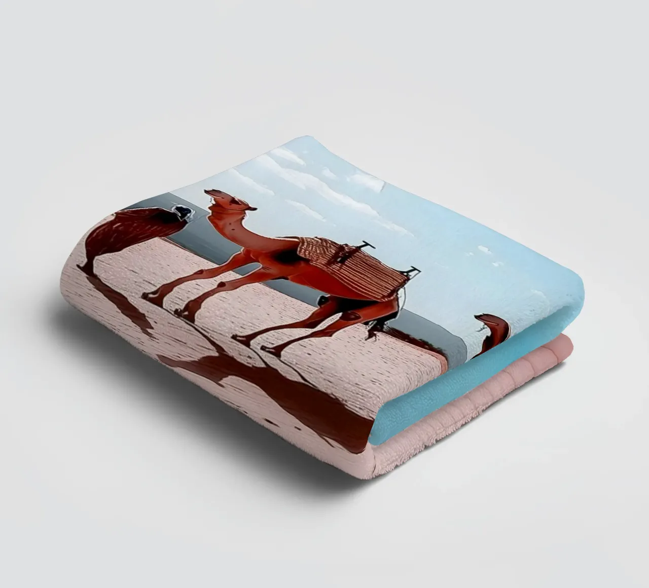 Camels in the desert - Marrakesh Collection towel by Conde Arte